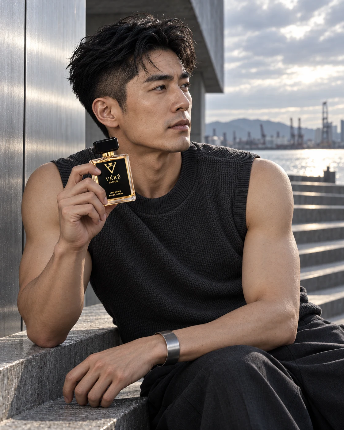 冷锋之间主题的原创成年男士肖像